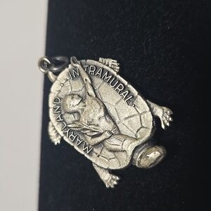Vintage Sterling Silver University Of Maryland Sports Pendant